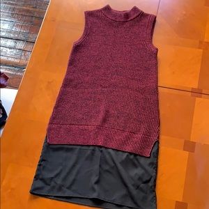 French connection sweater dress, wine color